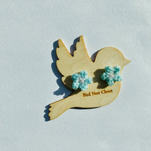 Load image into Gallery viewer, Tiny Pearlescent Flower Studs