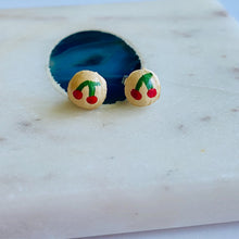 Load image into Gallery viewer, Cherry Pit Earrings