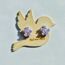 Load image into Gallery viewer, Tiny Pearlescent Flower Studs