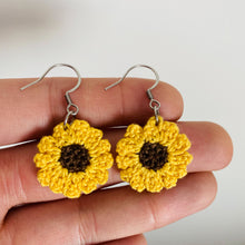 Load image into Gallery viewer, Sunflower Earrings (Studs + Dangles)