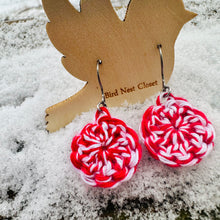 Load image into Gallery viewer, Peppermint Candy Earrings (Studs + Dangles)