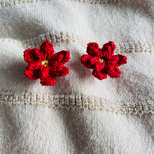 Load image into Gallery viewer, Poinsettia Earrings (Studs + Dangles)