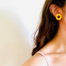 Load image into Gallery viewer, Sunflower Earrings (Studs + Dangles)