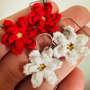 Poinsettia Earrings (Studs + Dangles)