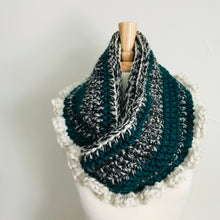 Load image into Gallery viewer, Teal Ruffle Infinity Scarf
