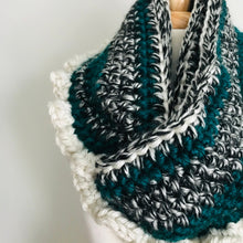 Load image into Gallery viewer, Teal Ruffle Infinity Scarf
