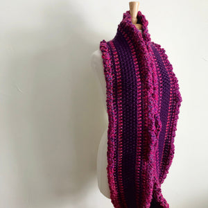 Purple Scallop Infinity Scarf