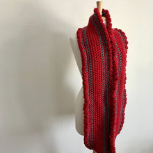 Load image into Gallery viewer, Red Scallop Infinity Scarf
