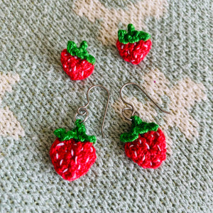 Strawberry Earrings (Studs + Dangles)