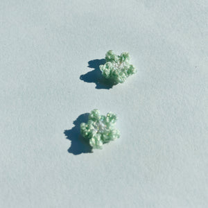 Tiny Pearlescent Flower Studs