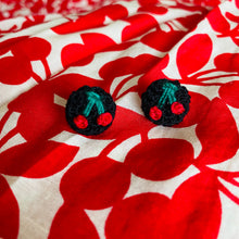 Load image into Gallery viewer, Embroidered Cherry Studs
