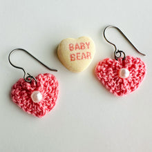 Load image into Gallery viewer, Pearl Heart Dangles
