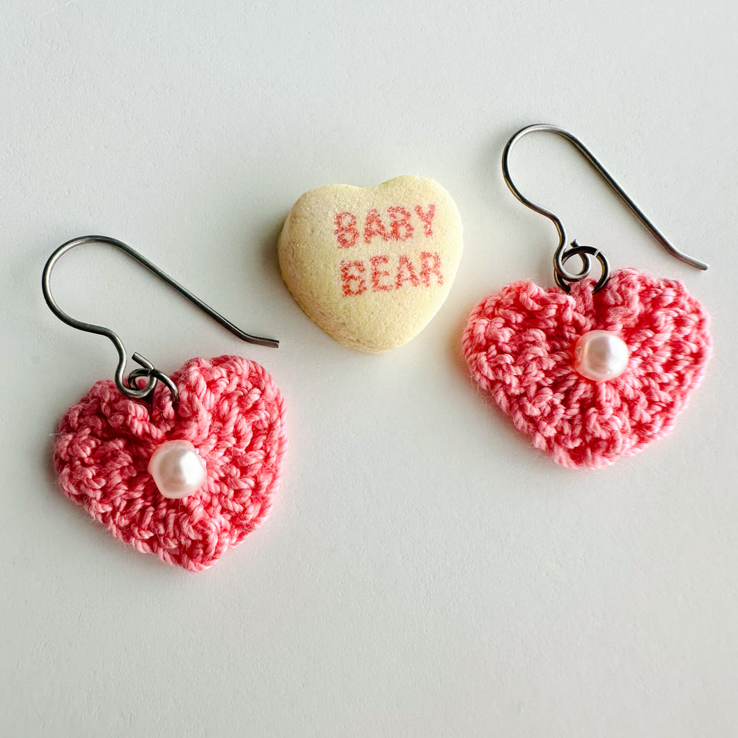 Pearl Heart Dangles