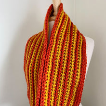 Load image into Gallery viewer, Yellow &amp; Orange Infinity Scarf
