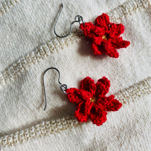 Poinsettia Earrings (Studs + Dangles)