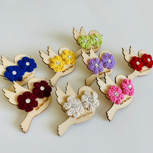 Crystal Flower Earrings (Studs + Dangles)