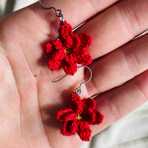 Poinsettia Earrings (Studs + Dangles)