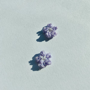 Tiny Pearlescent Flower Studs