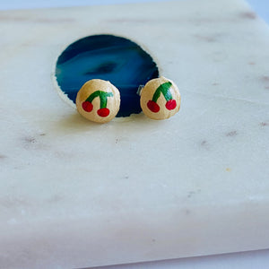 Cherry Pit Earrings