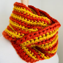 Load image into Gallery viewer, Yellow &amp; Orange Infinity Scarf
