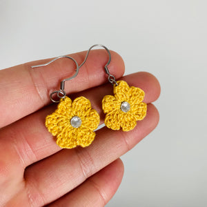 Crystal Flower Earrings (Studs + Dangles)