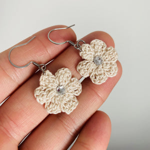 Crystal Flower Earrings (Studs + Dangles)