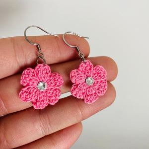 Crystal Flower Earrings (Studs + Dangles)