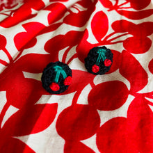 Load image into Gallery viewer, Embroidered Cherry Studs
