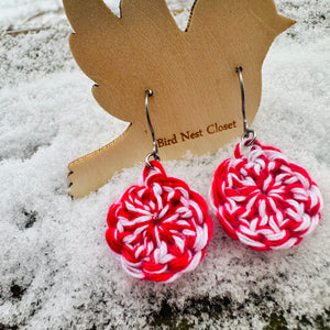 Peppermint Candy Earrings (Studs + Dangles)