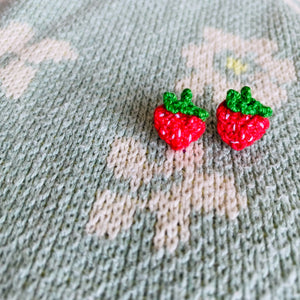 Strawberry Earrings (Studs + Dangles)