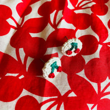 Load image into Gallery viewer, Embroidered Cherry Studs
