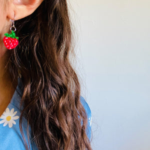 Strawberry Earrings (Studs + Dangles)