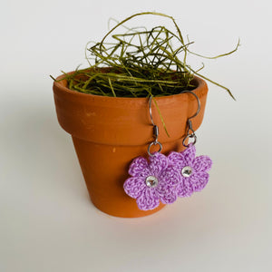 Crystal Flower Earrings (Studs + Dangles)