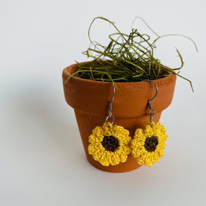 Sunflower Earrings (Studs + Dangles)