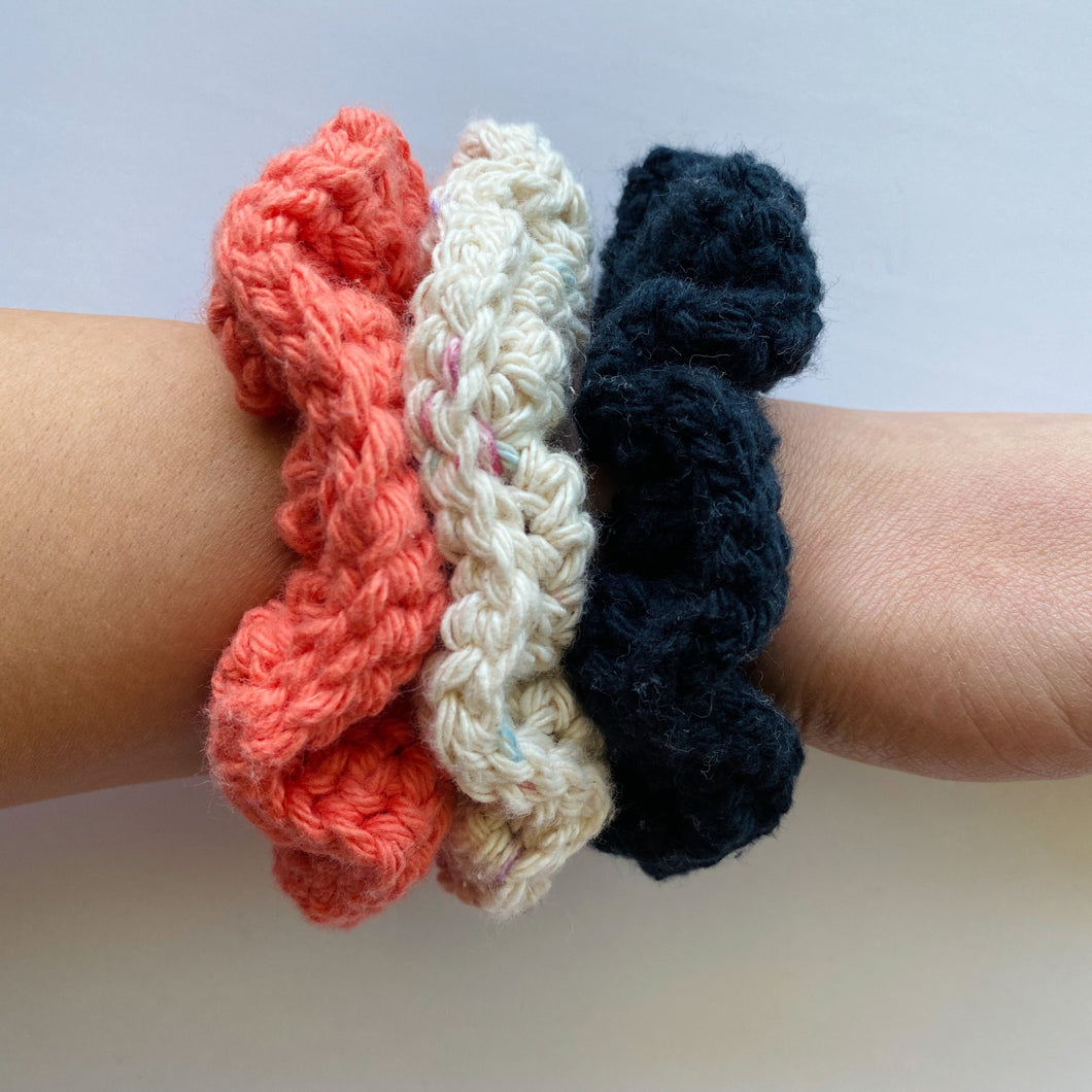 Cotton Hair Scrunchies (Set of 3)