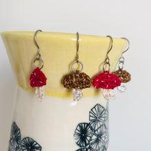 Load image into Gallery viewer, Mushroom Dangle Earrings
