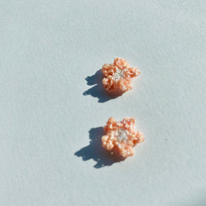 Tiny Pearlescent Flower Studs