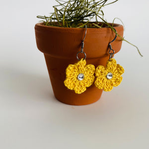 Crystal Flower Earrings (Studs + Dangles)