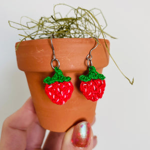 Strawberry Earrings (Studs + Dangles)