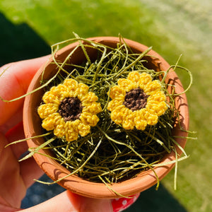 Sunflower Earrings (Studs + Dangles)